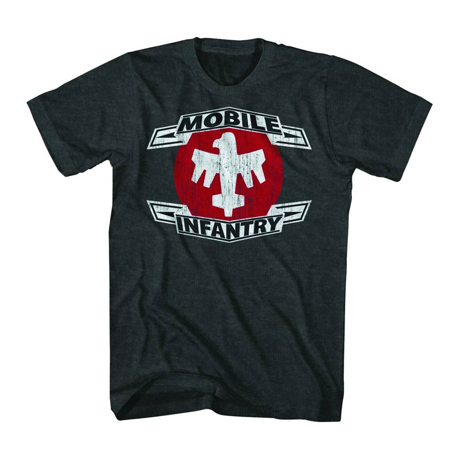 Starship Troopers Mobile Infantry Dark Heather T-Shirt Large