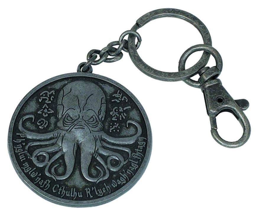 Cthulhu Invocation Metal Keyring