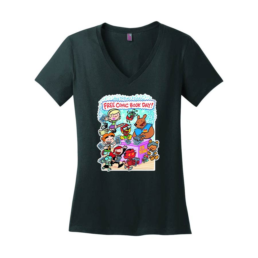 FCBD 2016 Commemorative Artist Art Baltazar Black Womens T-Shirt Large