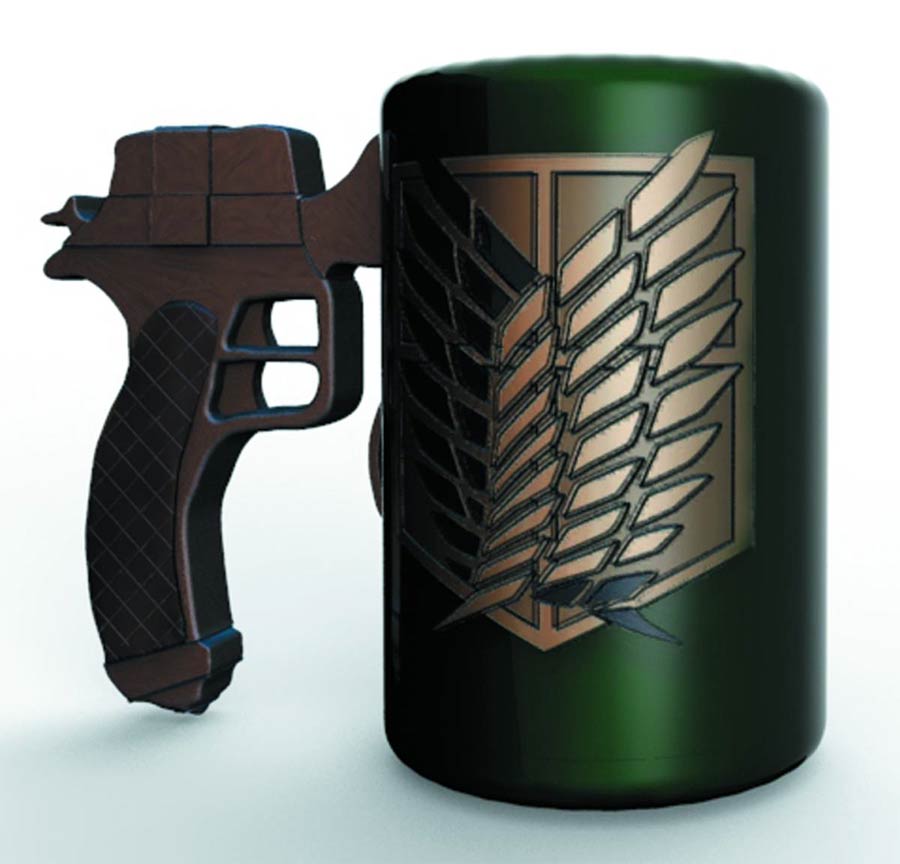 Attack On Titan 3D Maneuvering Gear Handle Previews Exclusive Molded Mug