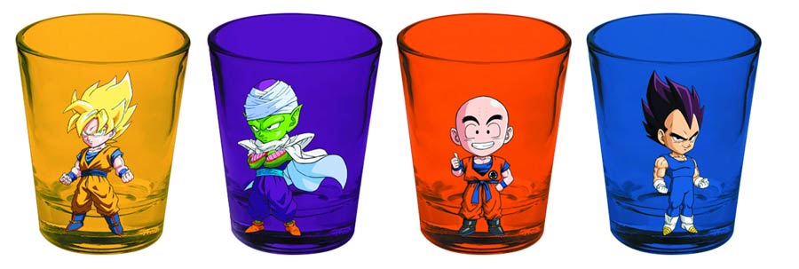 Dragon Ball Z 4-Pack Shot Glass Set - Heroes