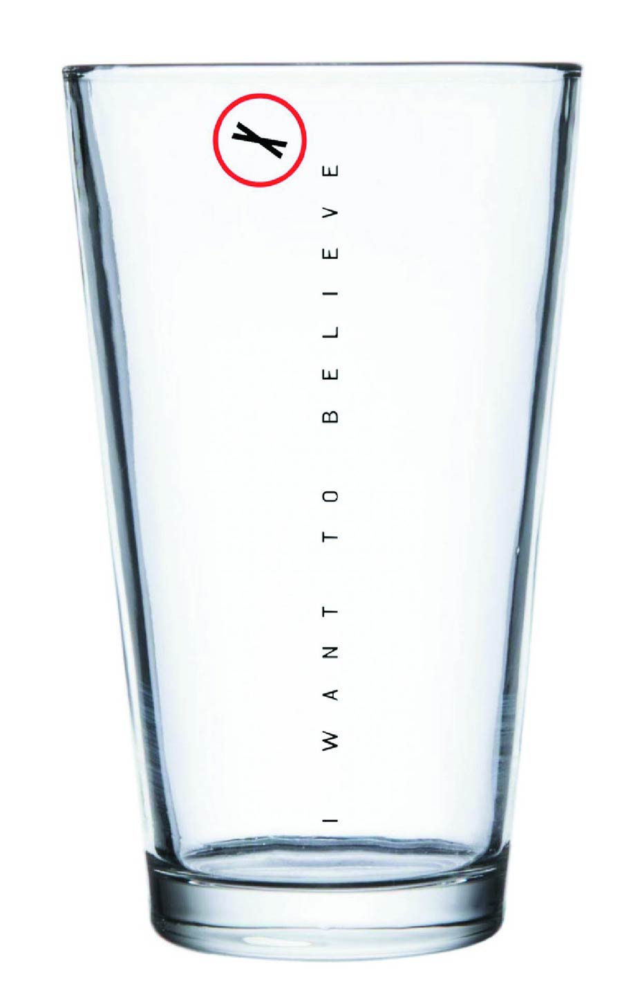 X-Files I Want To Believe Pint Glass