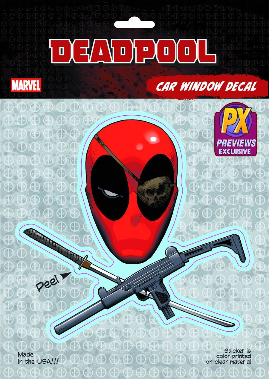 Deadpool Previews Exclusive Vinyl Decal - Skull & Crossguns