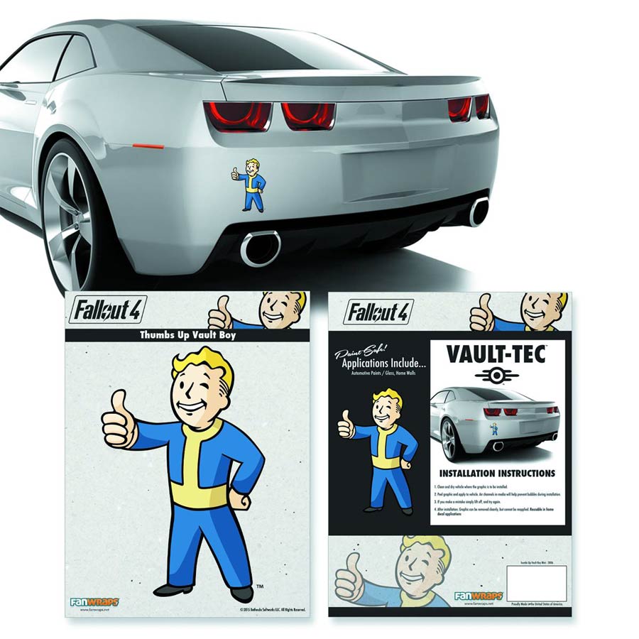 Fallout 4 Car Decal - Thumbs Up Vault Boy Mini