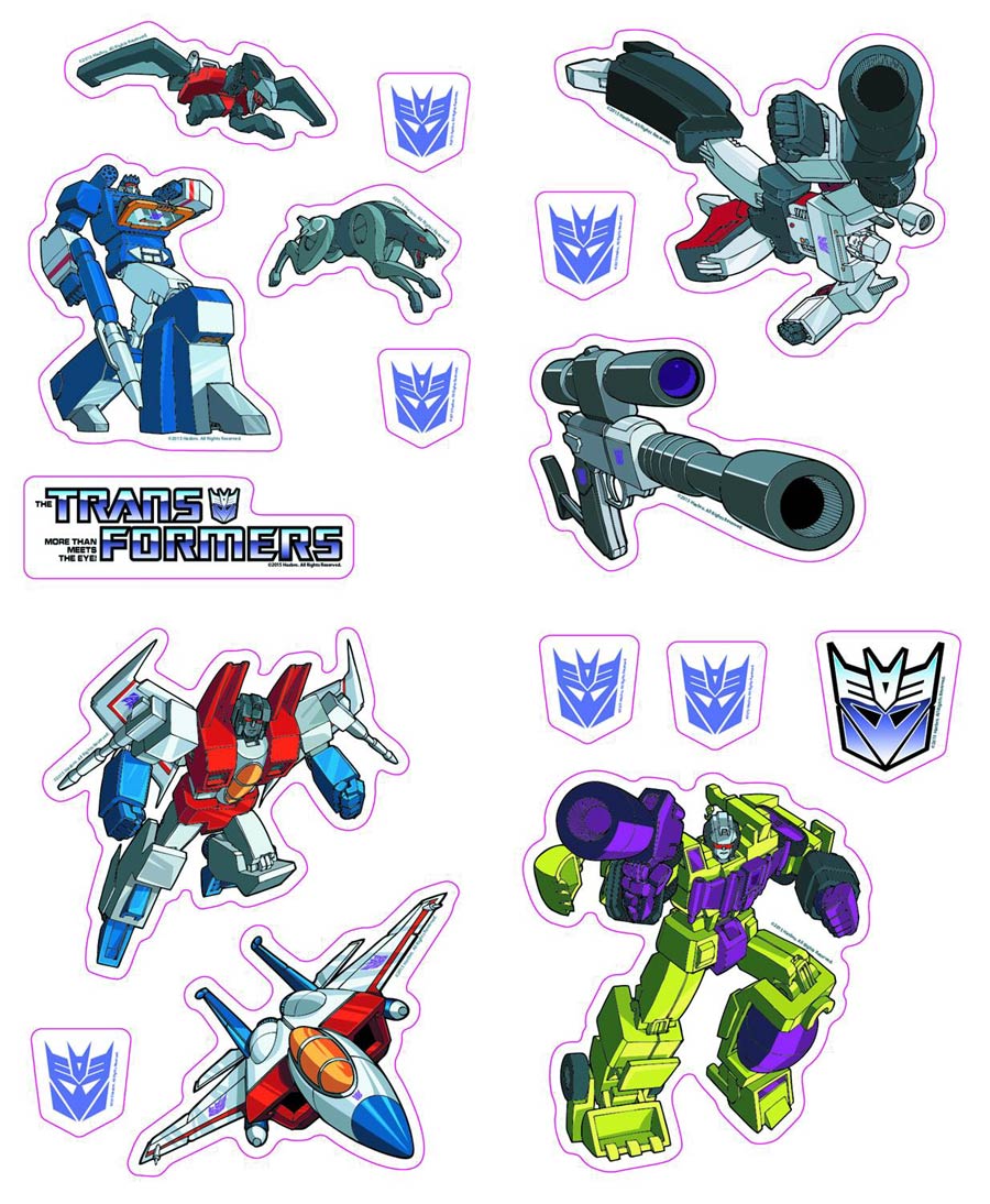Transformers Family Pack Vinyl Decals - Decepticons