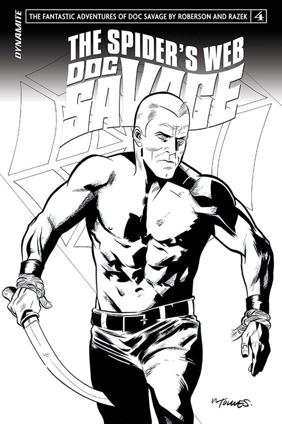 Doc Savage Spiders Web #4 Cover B Incentive Wilfredo Torres Black & White Cover