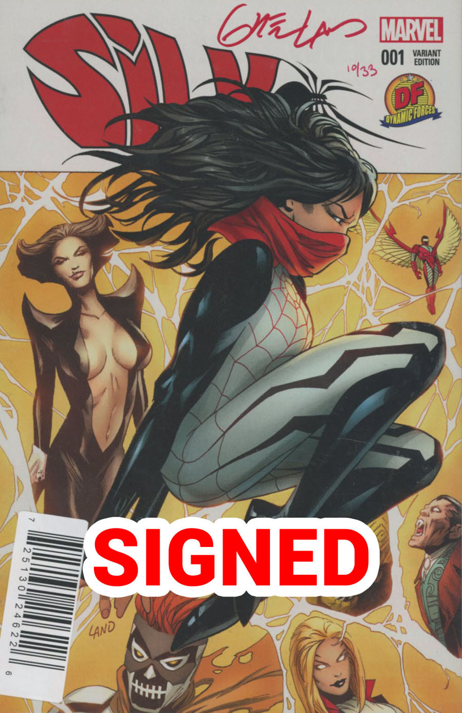 DF Spider-Family Trio Ultra-Limited Crimson Red Signature Edition Set Signed By Greg Land
