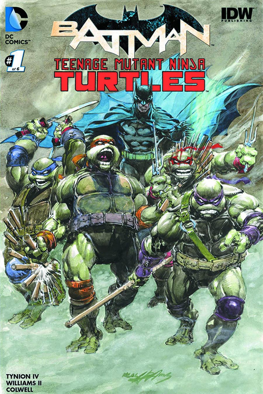 Batman Teenage Mutant Ninja Turtles #1 Cover H DF Exclusive Neal Adams Color Variant Cover CGC Graded