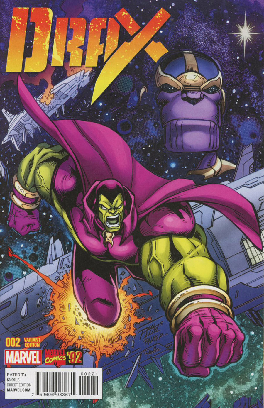 Drax #2 Cover B Incentive Ron Lim Marvel 92 Variant Cover