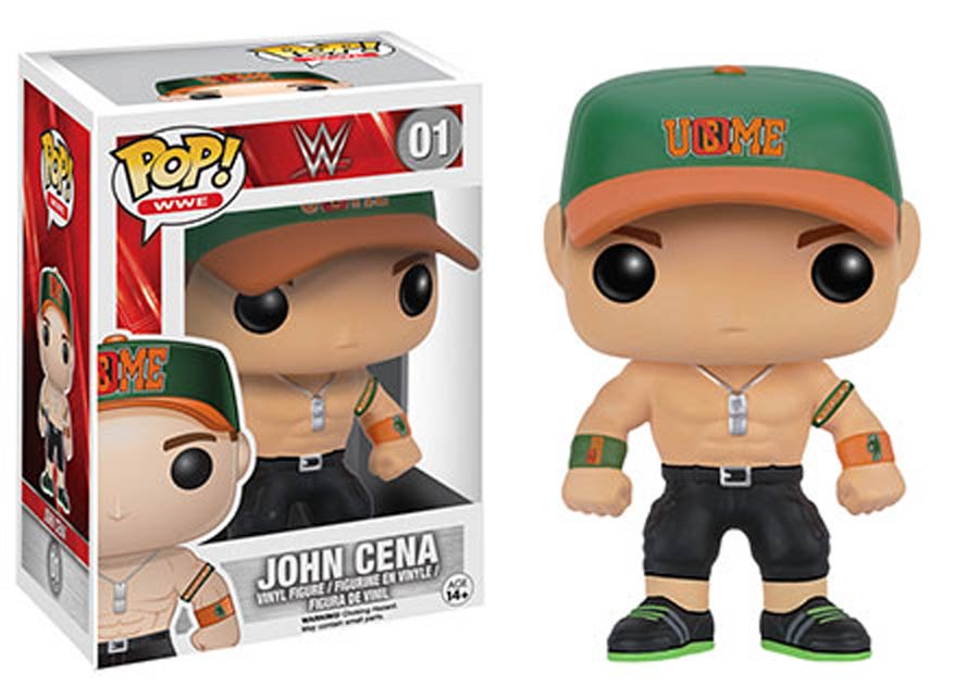 POP WWE 01 John Cena Vinyl Figure Green Cap Version