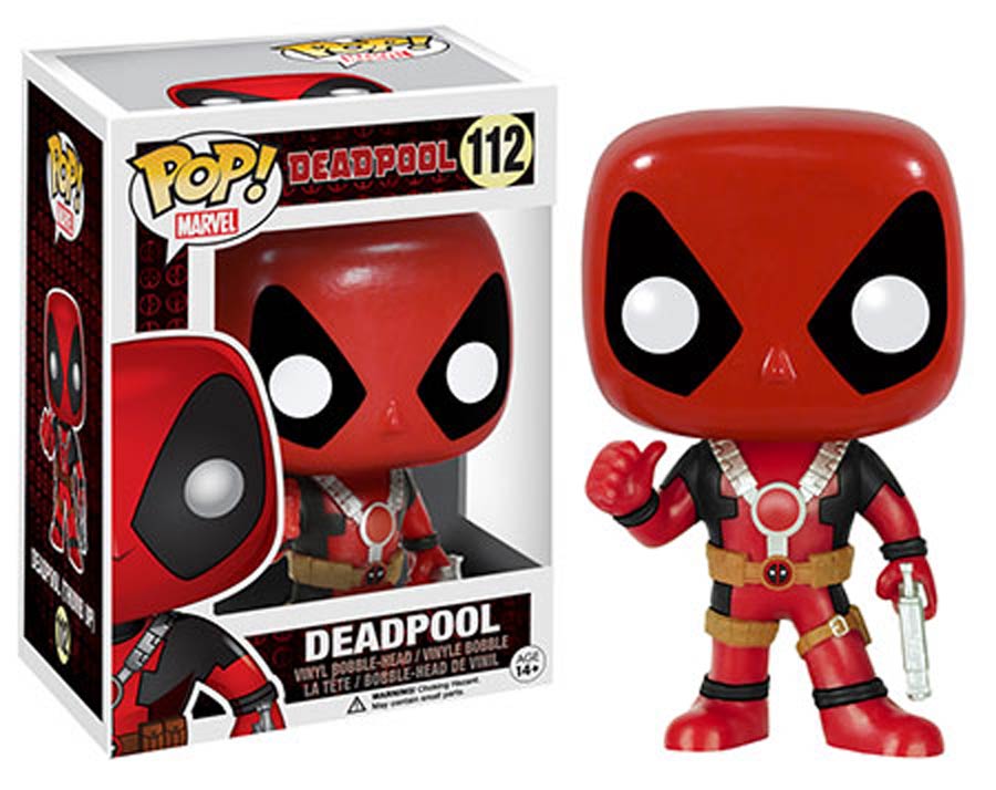 POP Marvel 112 Deadpool Deadpool Thumbs Up Vinyl Bobble Head