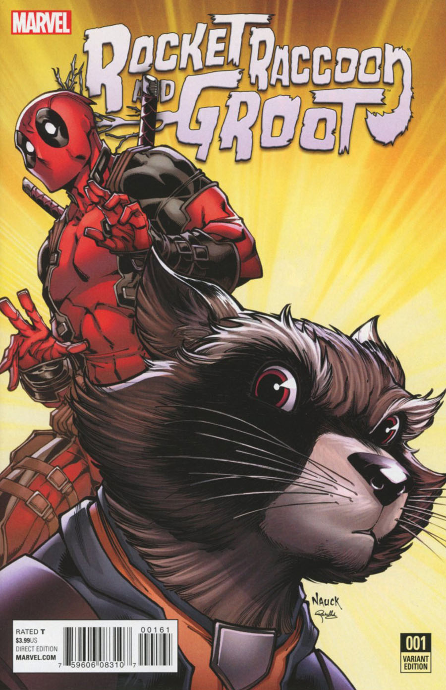 Rocket Raccoon And Groot #1 Cover D Incentive Todd Nauck Deadpool Variant Cover