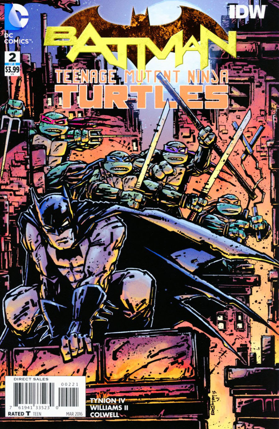 Batman Teenage Mutant Ninja Turtles #2 Cover B Incentive Kevin Eastman Variant Cover