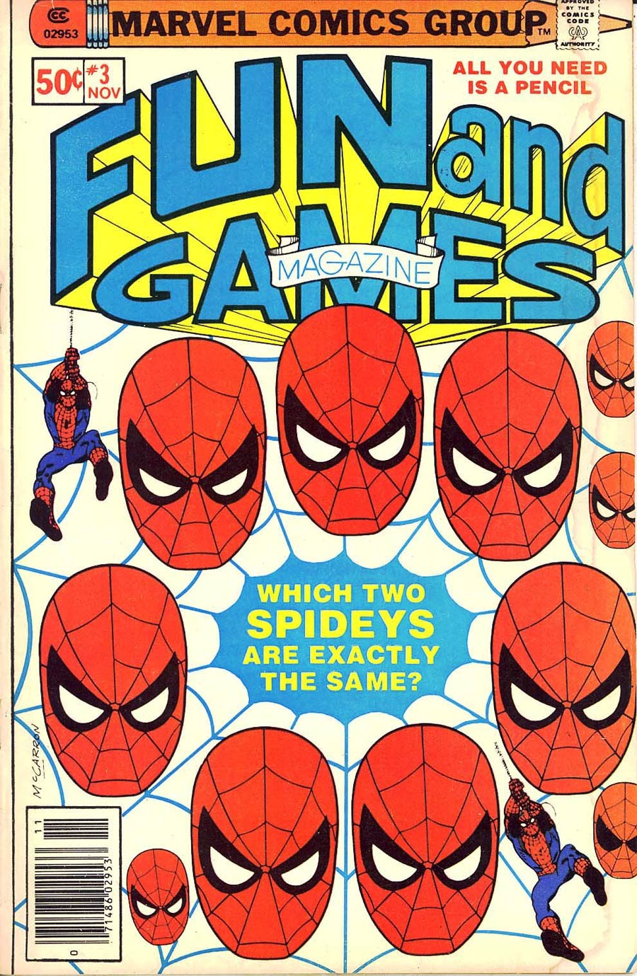 Marvel Fun and Games #3 Cover B Used