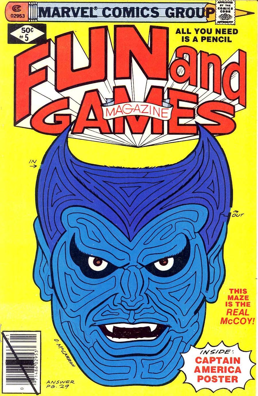 Marvel Fun and Games #5 Cover A Unused