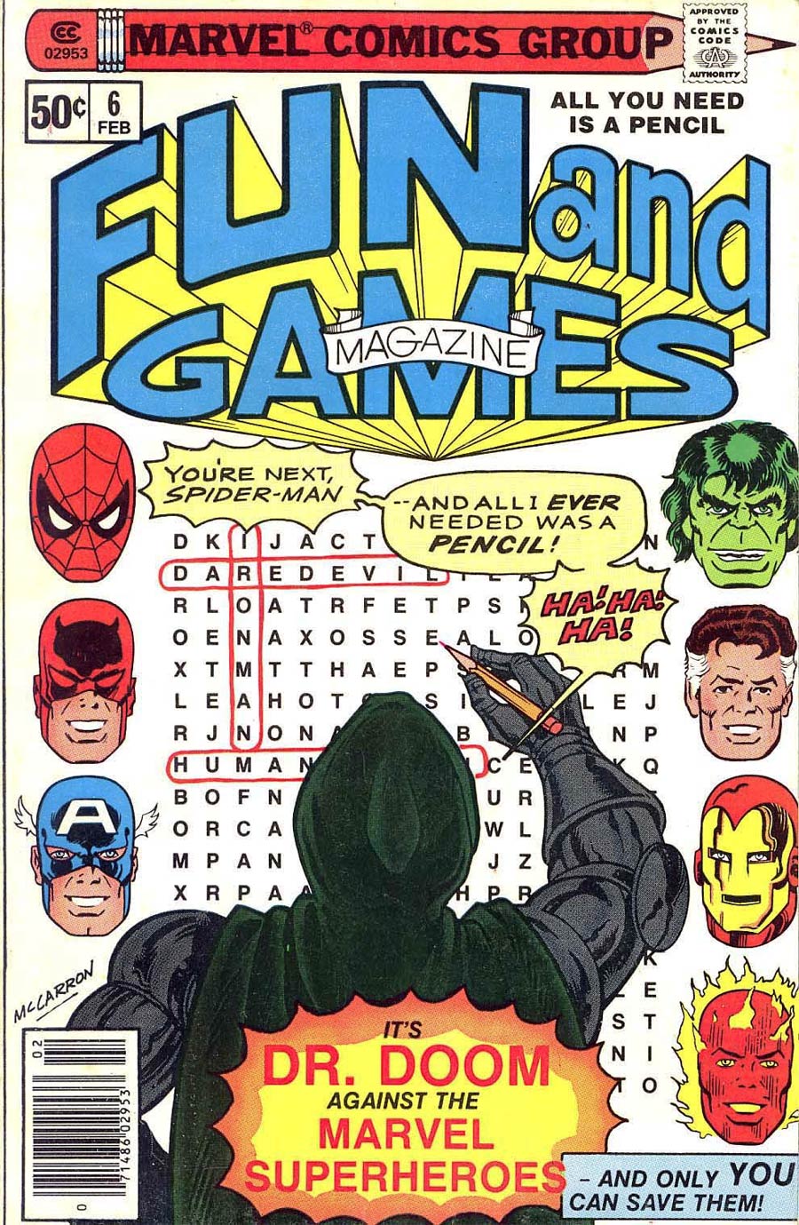 Marvel Fun and Games #6 Cover A Unused