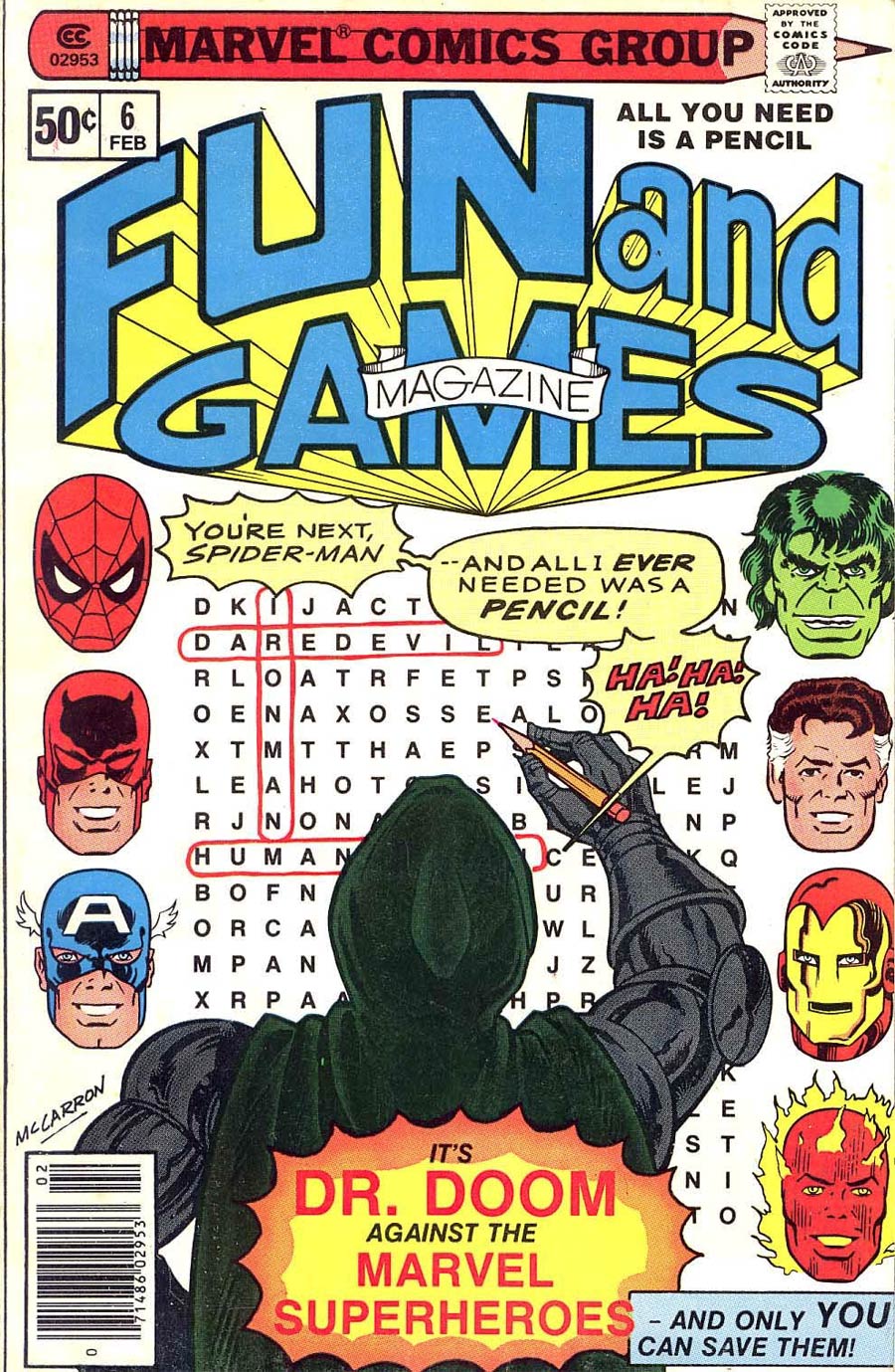 Marvel Fun and Games #6 Cover B Used