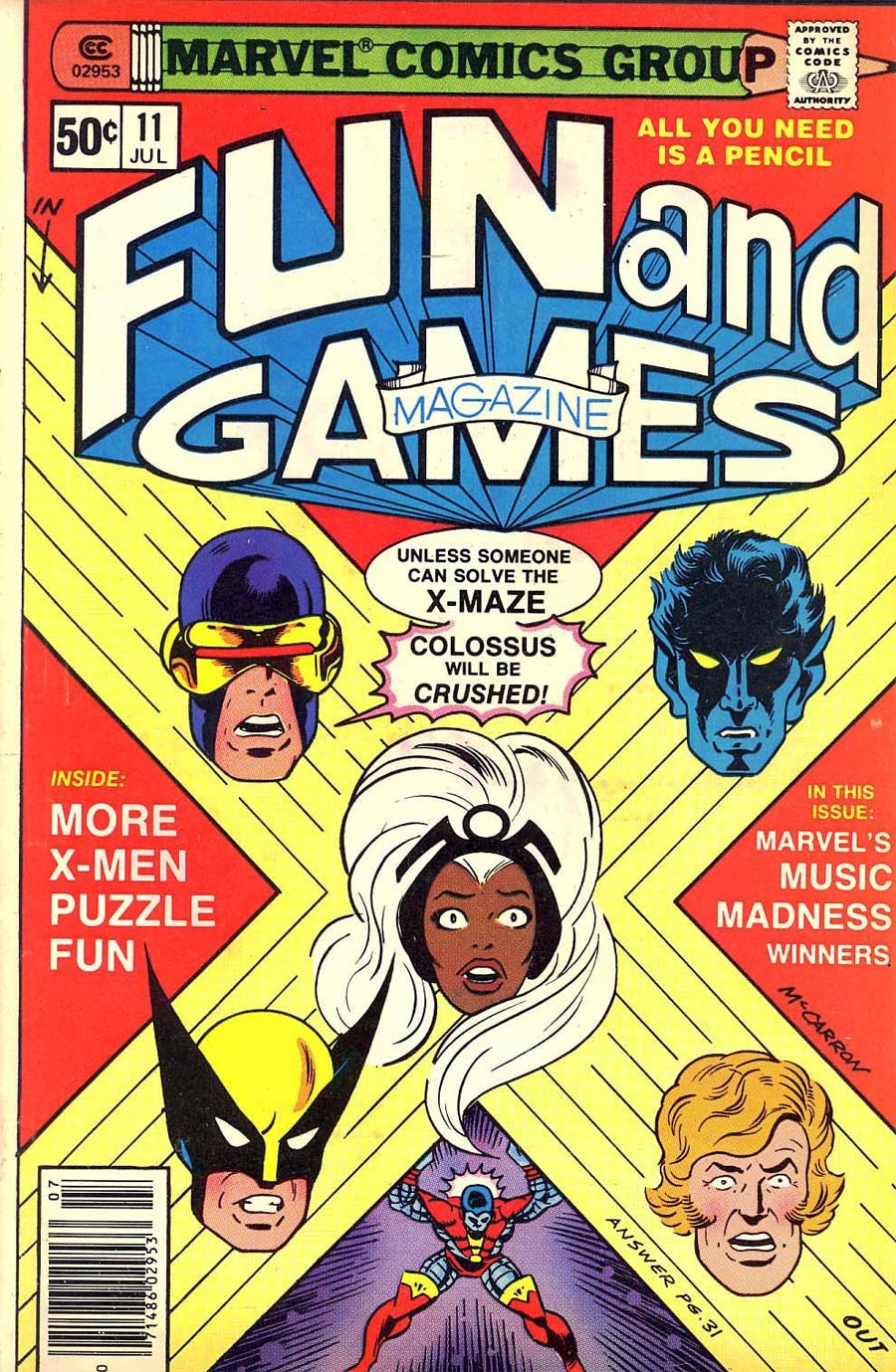 Marvel Fun and Games #11 Cover B Used