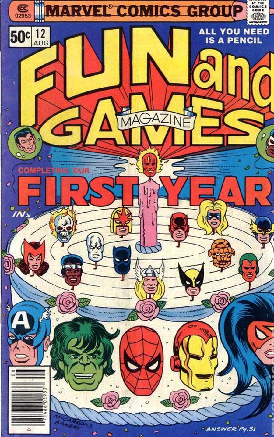 Marvel Fun and Games #12 Cover B Used