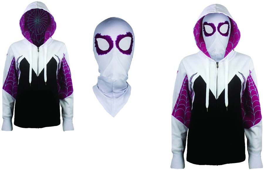 Spider-Gwen Previews Exclusive Masked Womens Hoodie Small