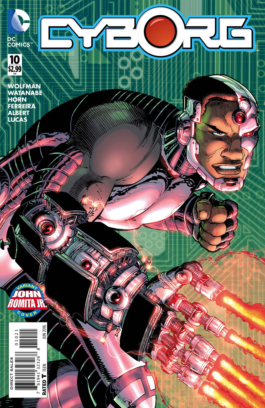 Cyborg #10 Cover B Variant John Romita Jr Cover