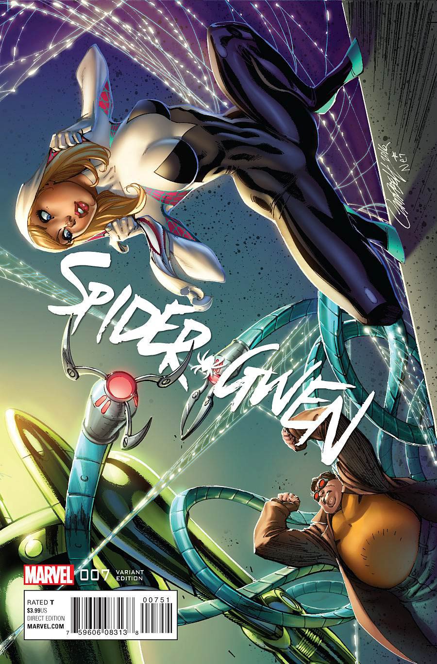 Spider-Gwen Vol 2 #7 Cover B Variant J Scott Campbell Connecting B Cover (Spider-Women Part 2)