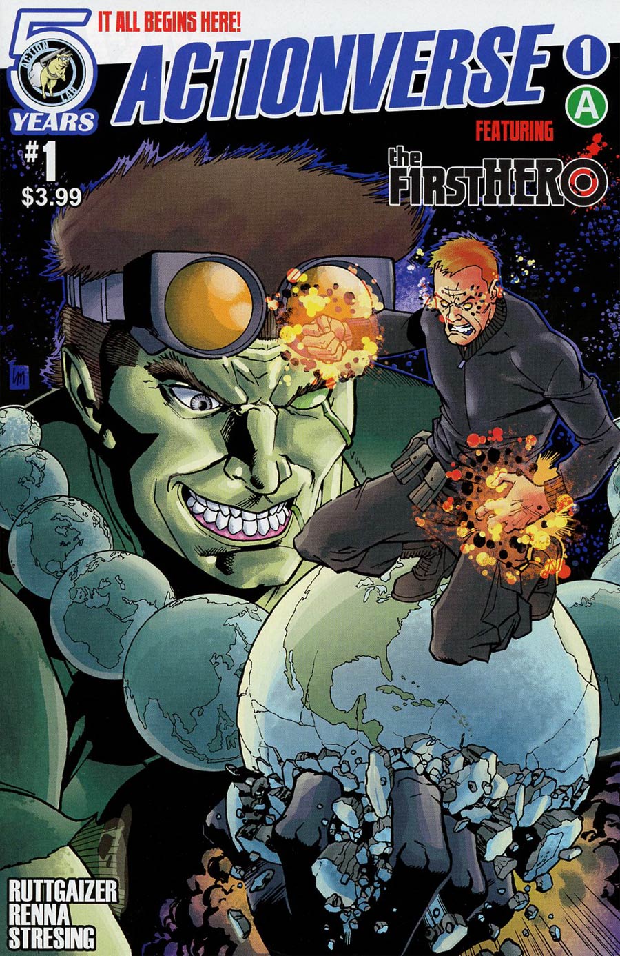 Actionverse #1 Featuring F1rst Hero Cover A Regular Lee Moder & Fred Stressing Cover