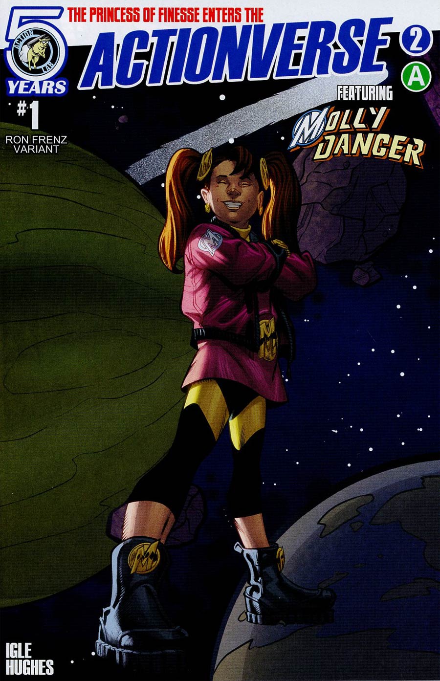 Actionverse #2 Featuring Molly Danger Cover B Variant Ron Frenz Connecting Cover