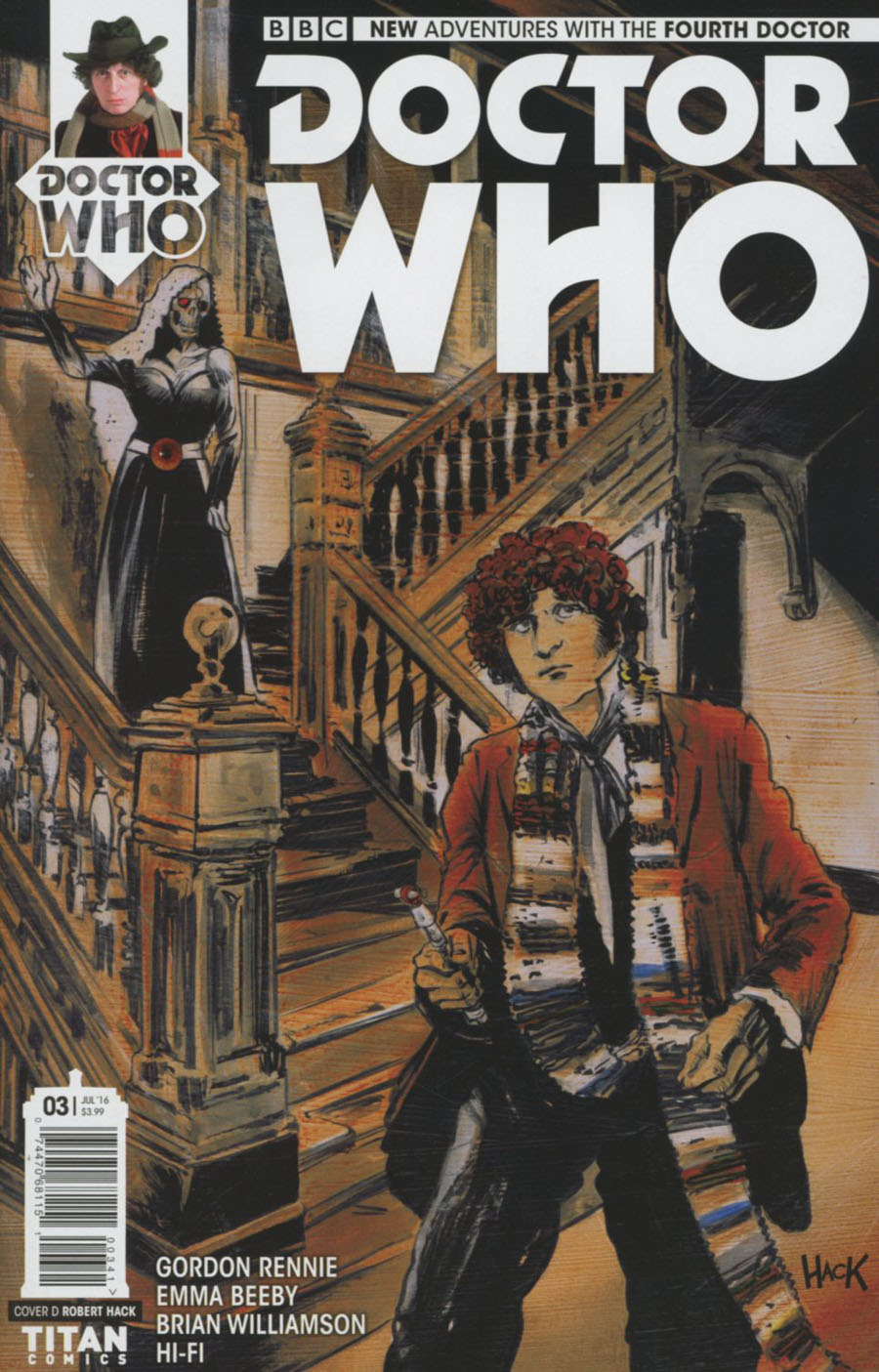 Doctor Who 4th Doctor #3 Cover D Variant Robert Hack Cover