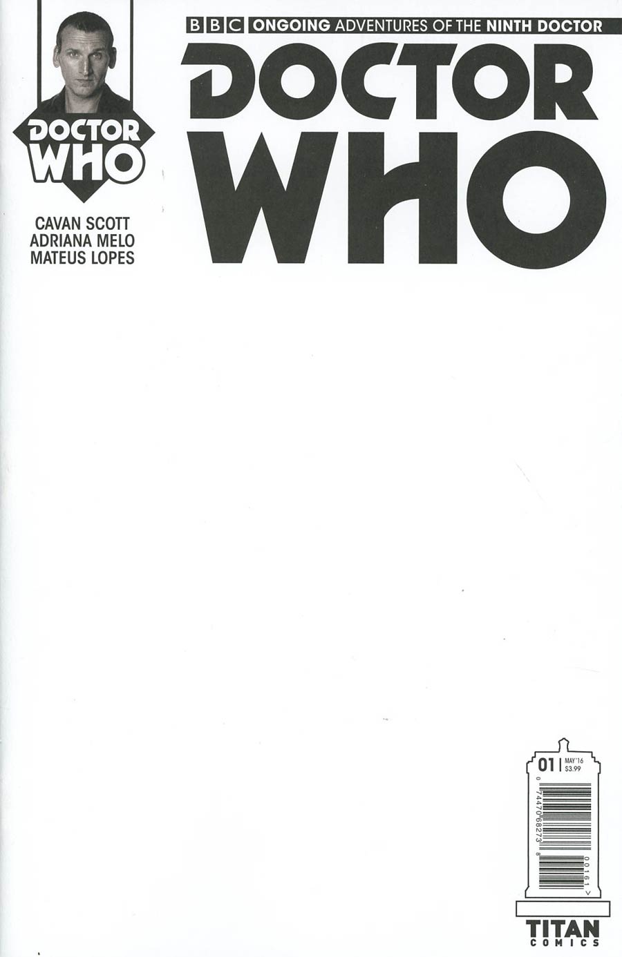 Doctor Who 9th Doctor Vol 2 #1 Cover F Variant Blank Cover