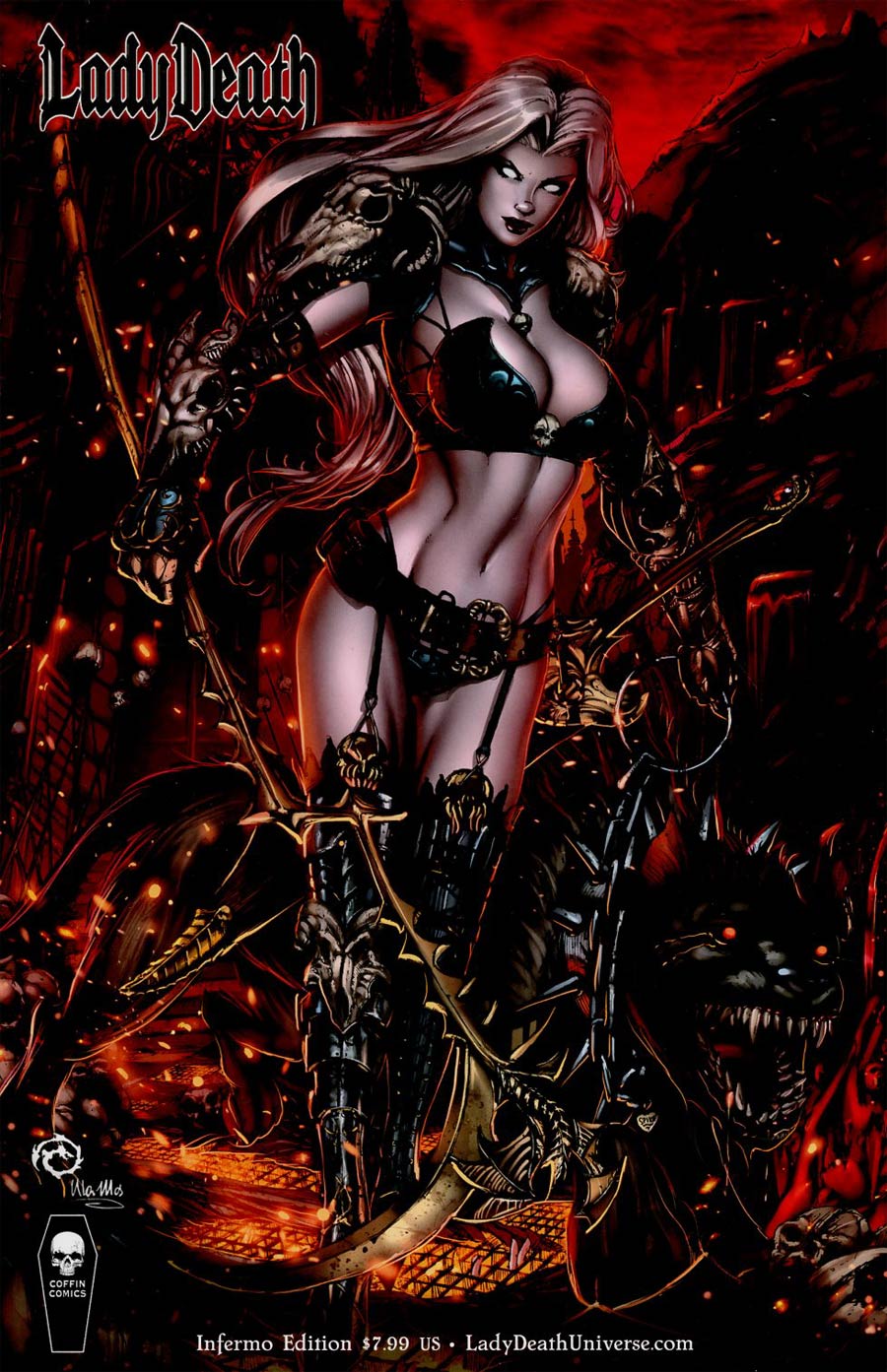 Lady Death Chaos Rules #1 Cover B Variant Inferno Cover