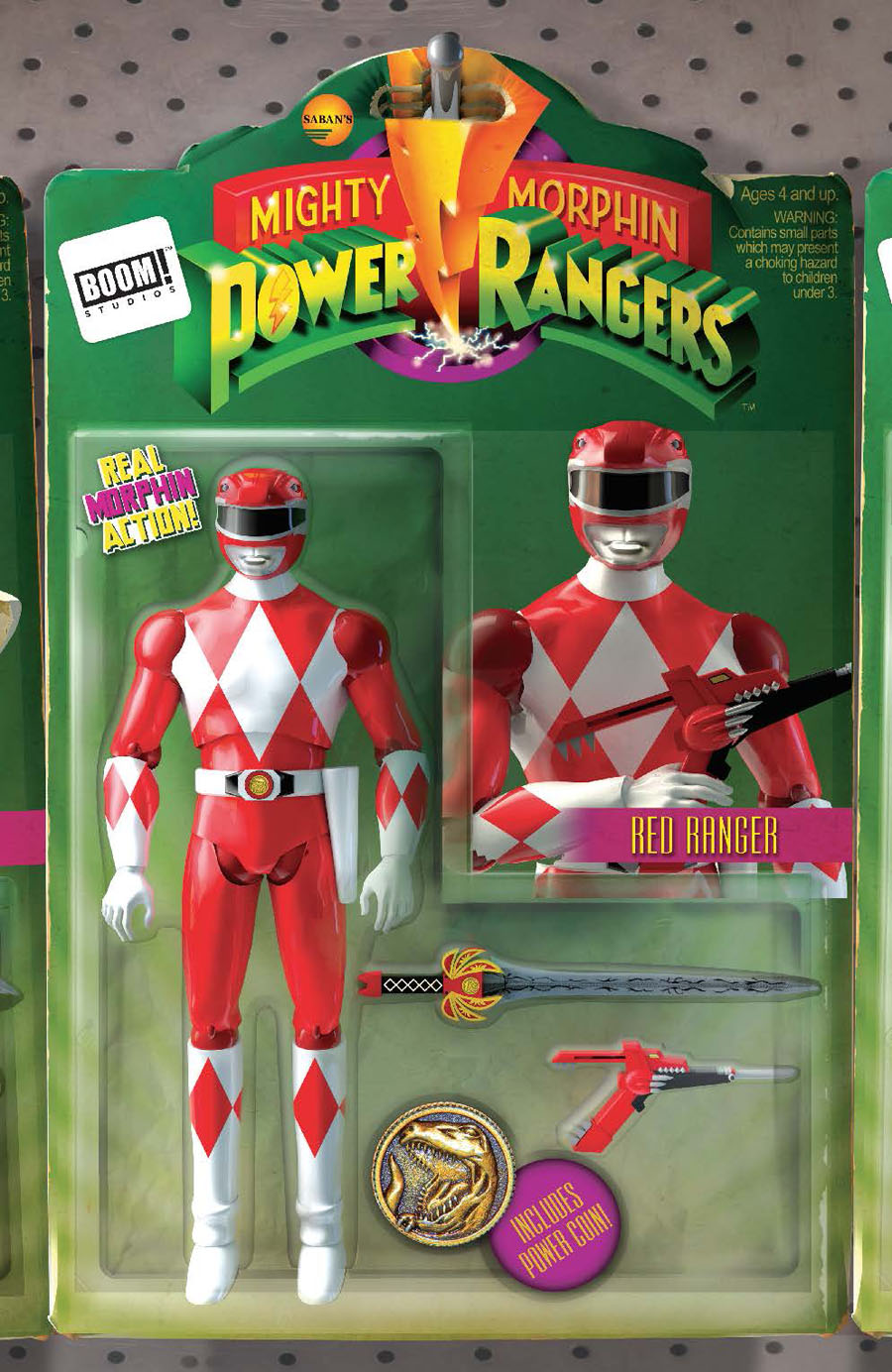 Mighty Morphin Power Rangers (BOOM Studios) #2 Cover B Variant David Ryan Robinson Action Figure Cover