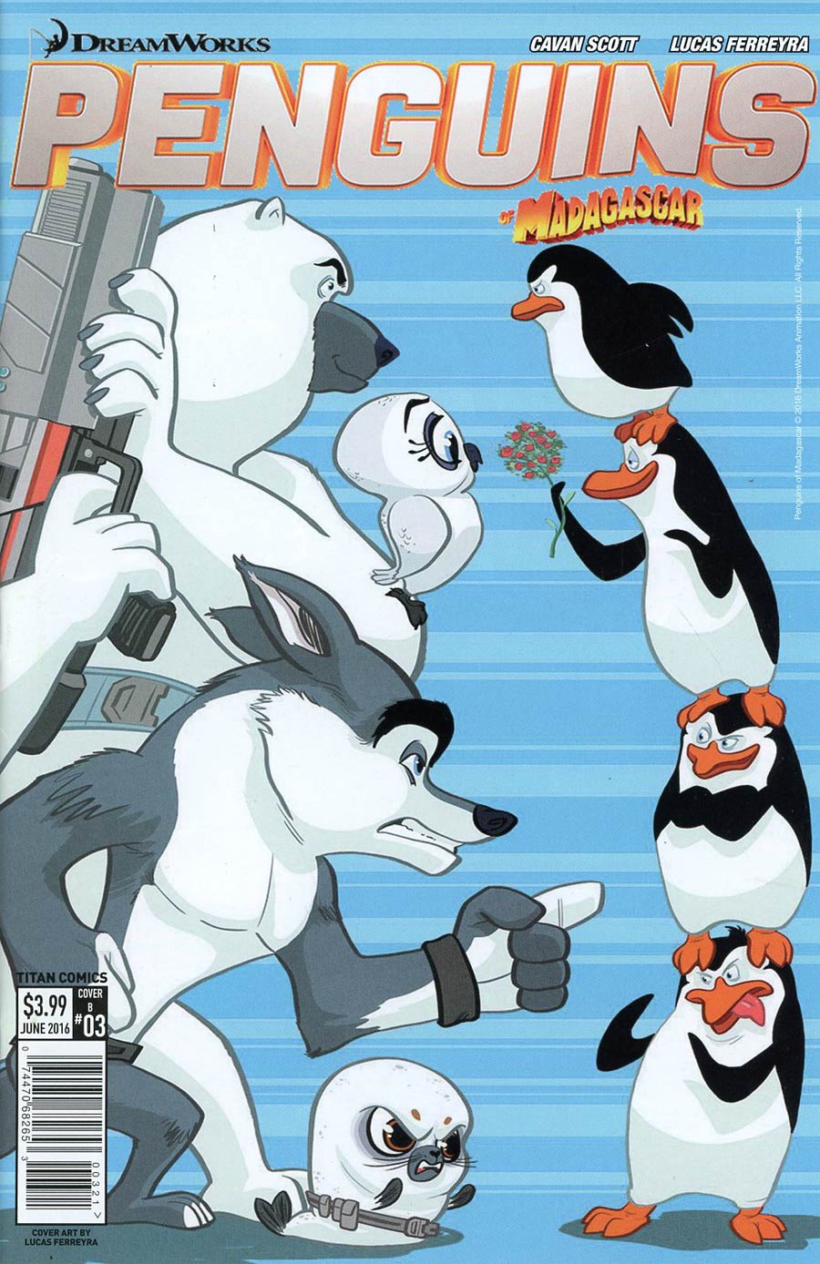 Penguins Of Madagascar Elite-ist Of The Elite #3 Cover B Variant Lucas Ferreyra Subscription Cover