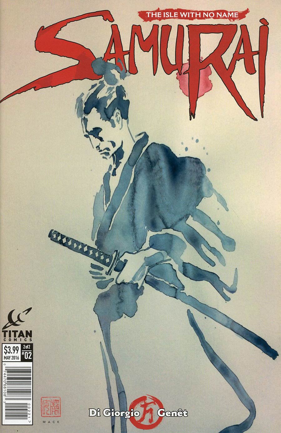 Samurai (Titan Comics) #2 Cover B Variant David Mack Subscription Cover