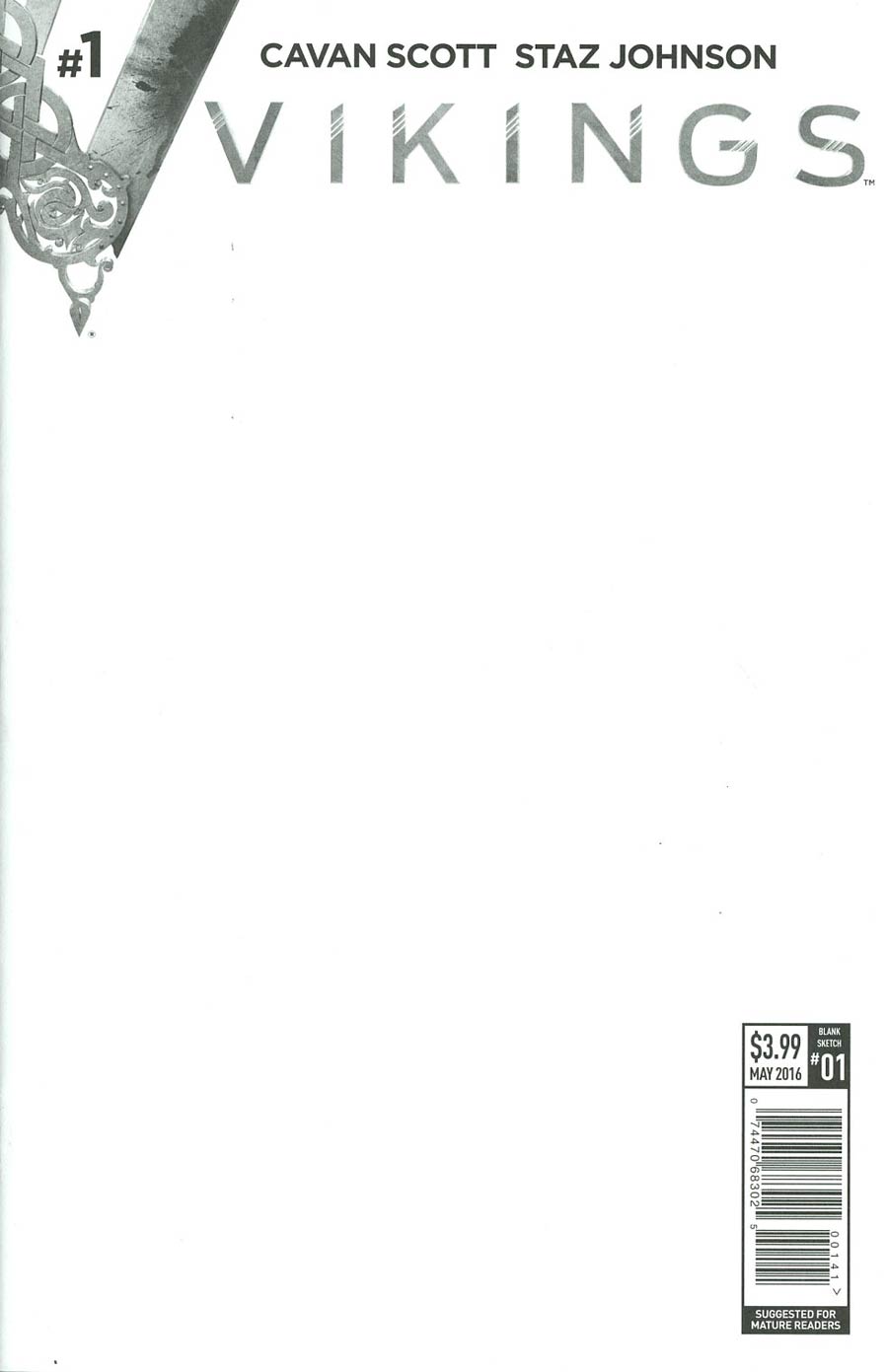 Vikings #1 Cover D Variant Blank Cover