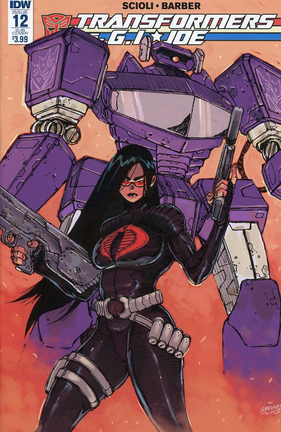 Transformers vs GI Joe #12 Cover B Variant Giannis Milogiannis Subscription Cover