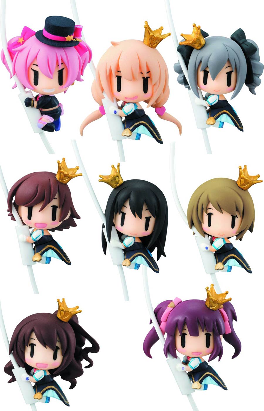 Idolmaster Cinderella Girls 1st Stage Cord Mascot 8-Piece Display