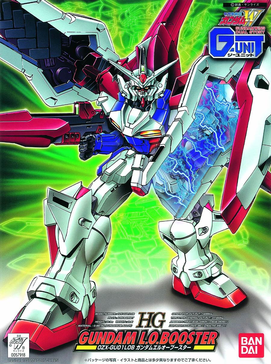 Gundam Wing Dual Story G-Unit High Grade 1/144 Kit #03 Gundam L.O.Booster