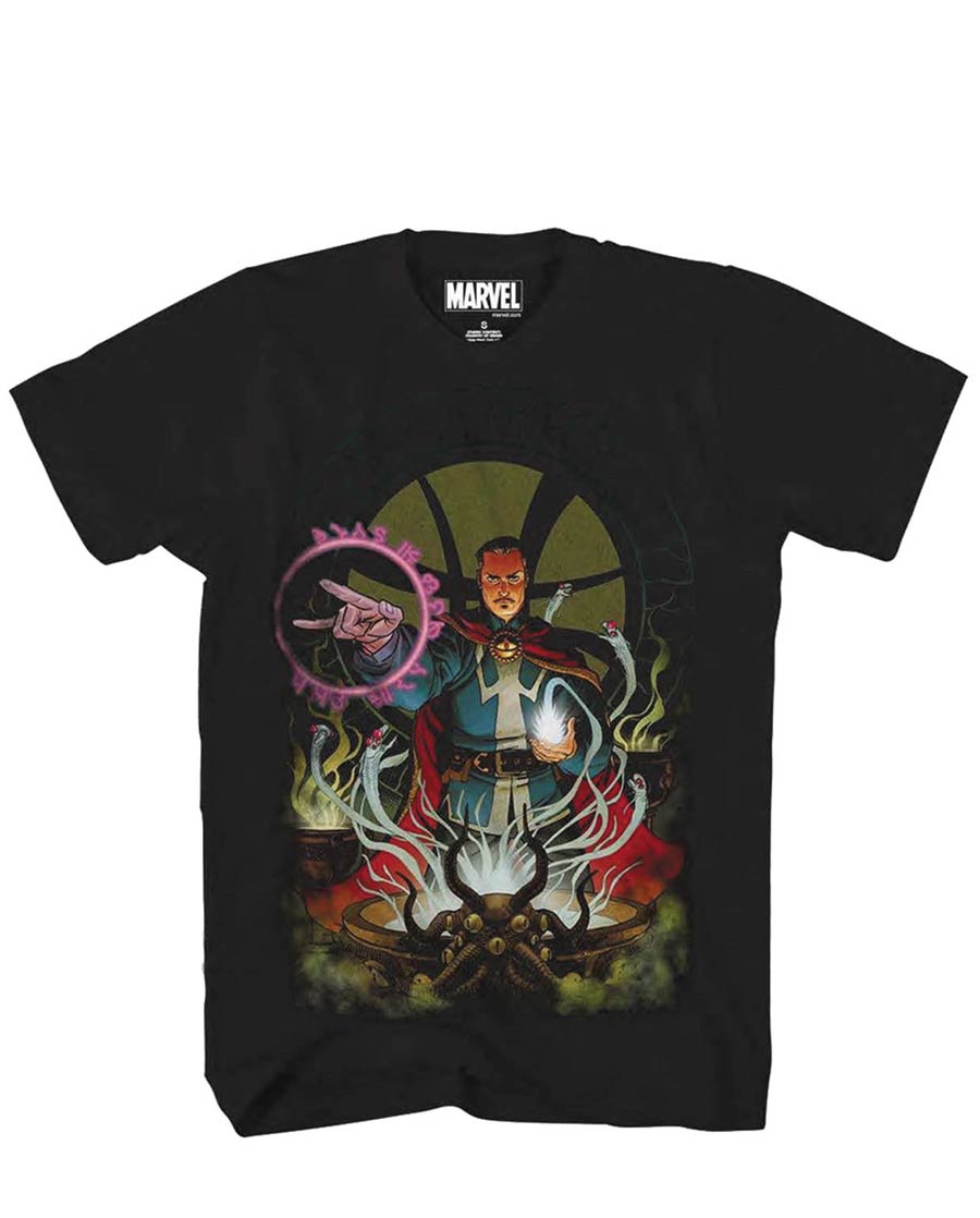 Doctor Strange Spells Strange Previews Exclusive Black T-Shirt Large