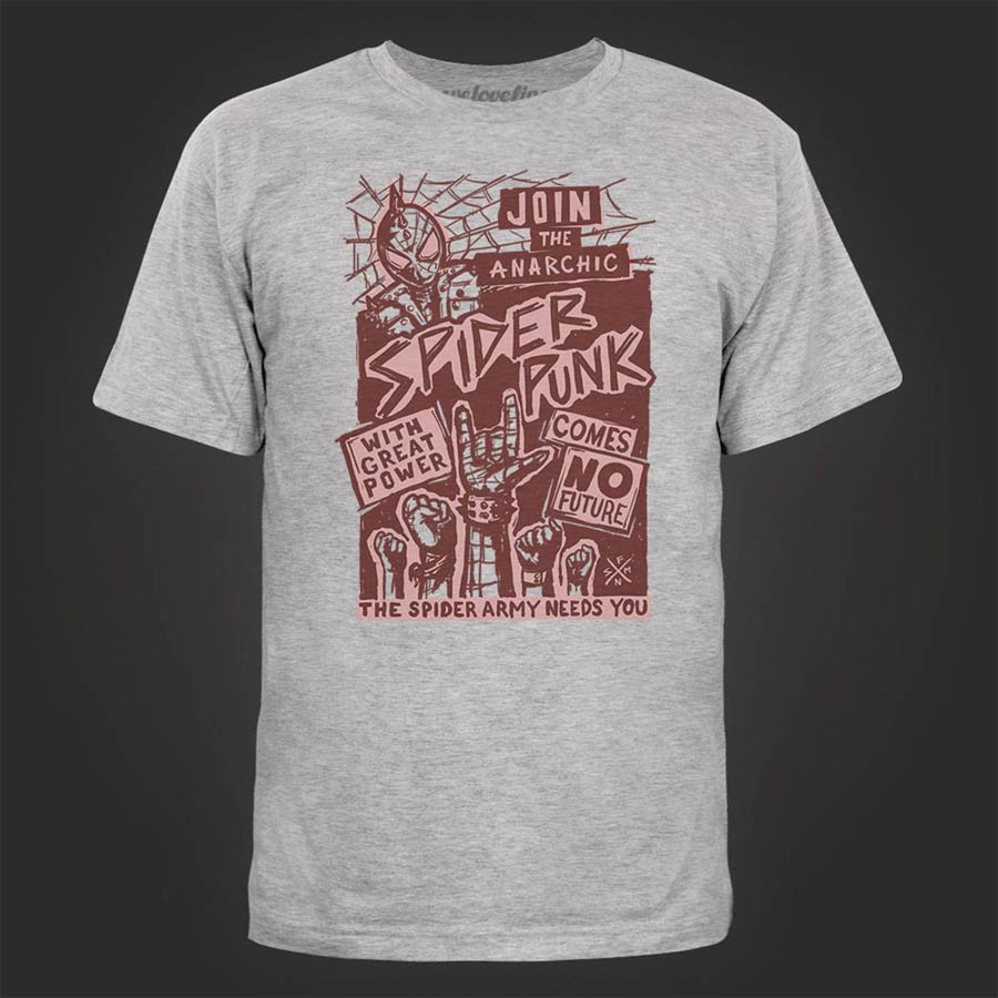 Spider-Punk A Call To Arms Heather T-Shirt Large