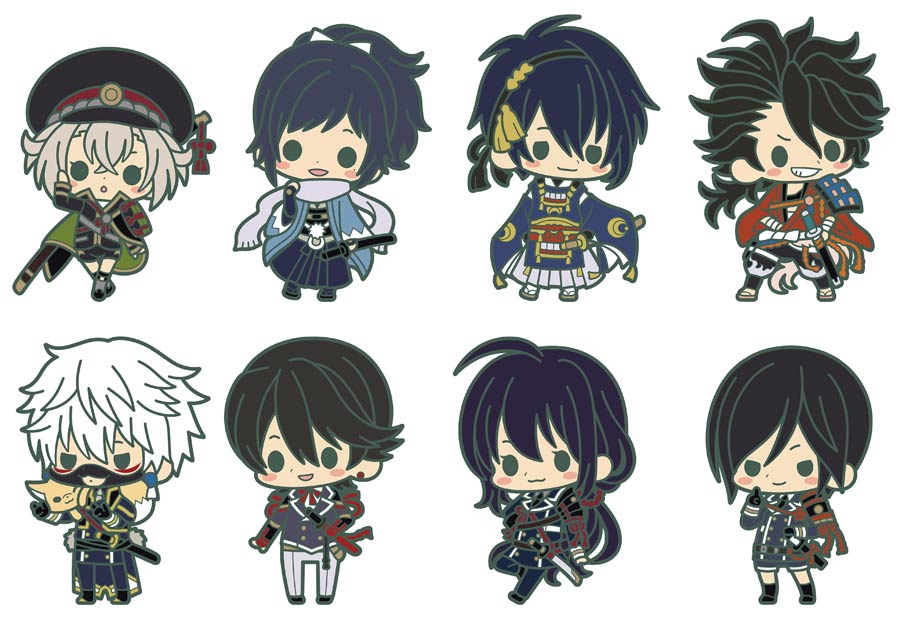 Touken Ranbu Daiichibutai Rubber Strap Blind Mystery Box 8-Piece Assortment Case