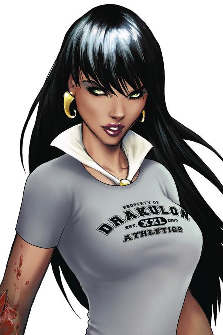 Vampirella Drakulon Athletic Womens T-Shirt Large