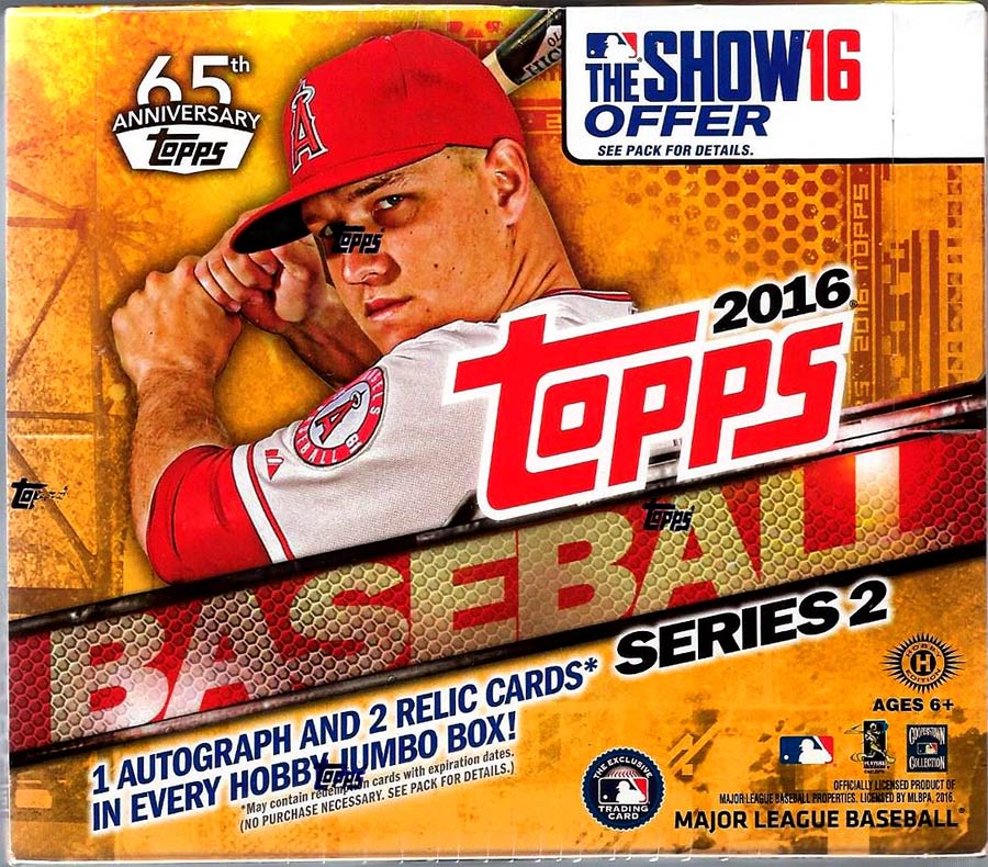 Topps 2016 Baseball Series 2 Trading Cards Jumbo Box