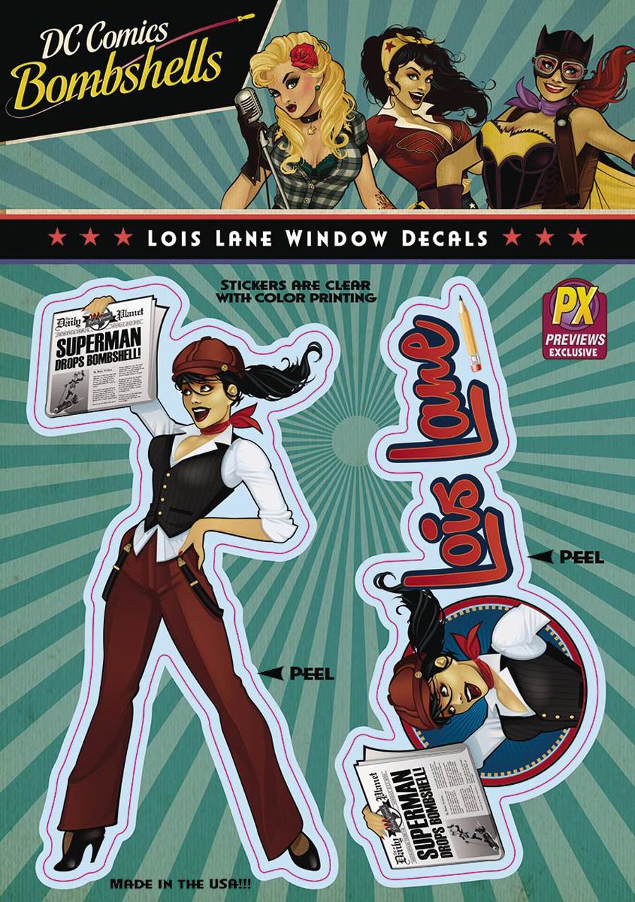 DC Bombshells Previews Exclusive Vinyl Decal - Lois Lane