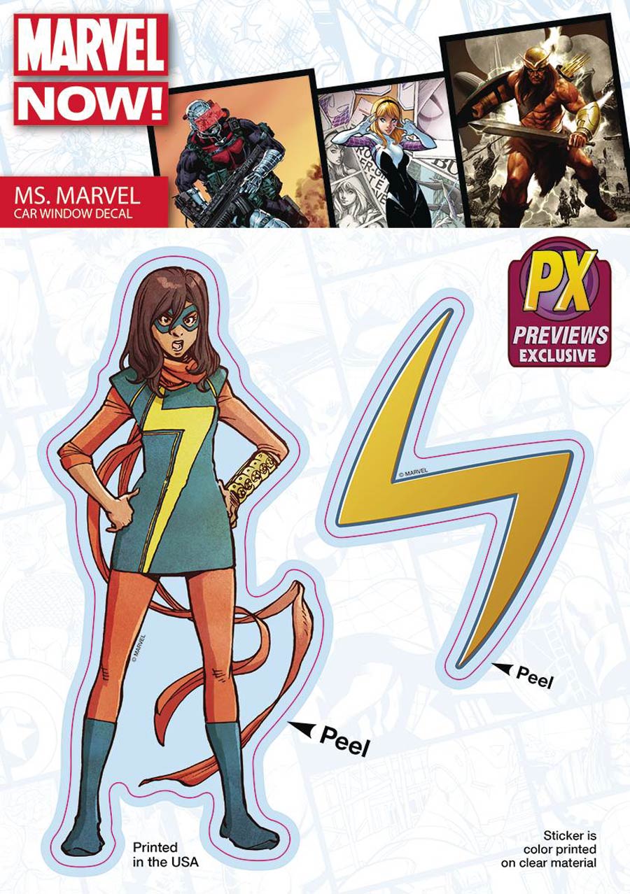 Marvel Now Previews Exclusive Vinyl Decal - Ms Marvel