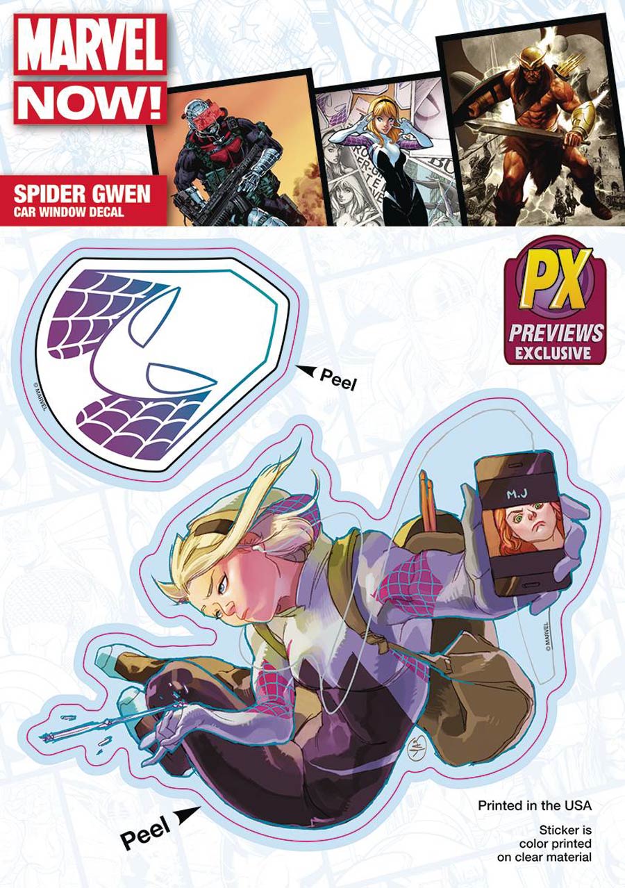 Marvel Now Previews Exclusive Vinyl Decal - Spider-Gwen