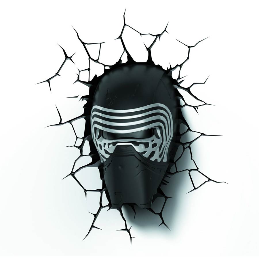 Star Wars Episode VII The Force Awakens 3D Wall Light - Kylo Ren Helmet