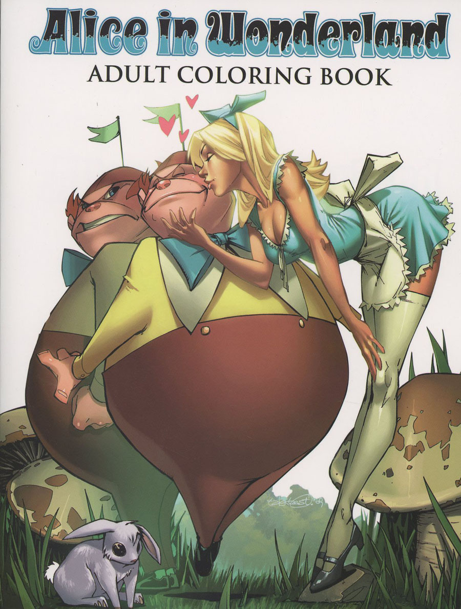 Alice In Wonderland Adult Coloring Book TP