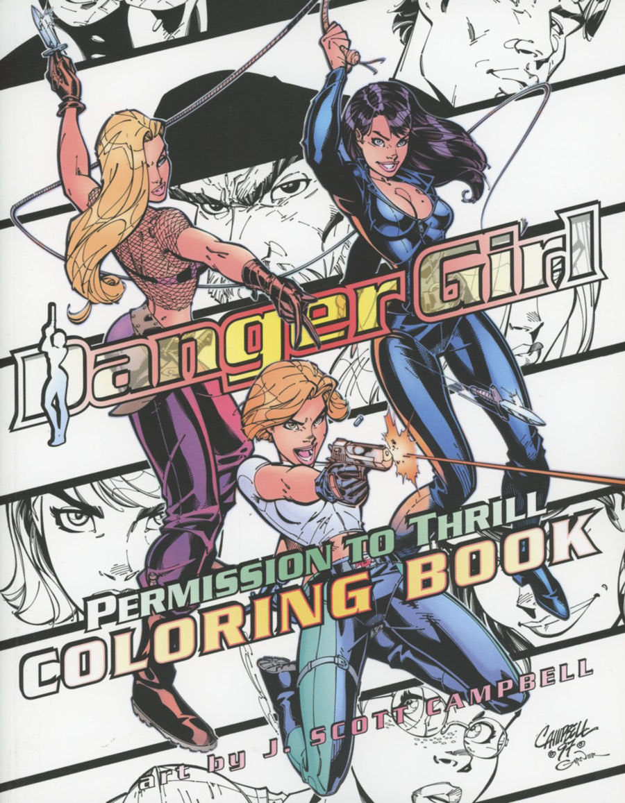 Danger Girl Permission To Thrill Adult Coloring Book TP
