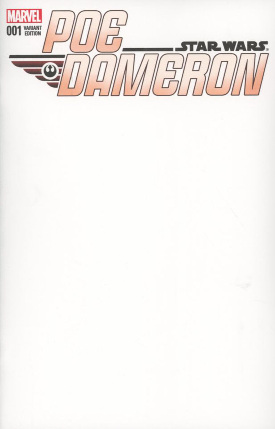 Star Wars Poe Dameron #1 Cover D Variant Blank Cover